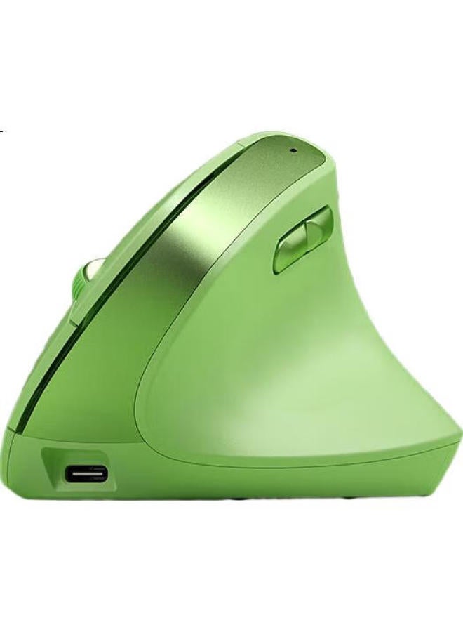 B.O.W Hangshi Mw190L Ergonomic Rechargeable Wireless Mouse, Multi-Button Mouse For Laptop And Desktop Computers, Office And Home Use, Suitable For Small And Medium Hands, Standing Position, Matcha Green - Image 3