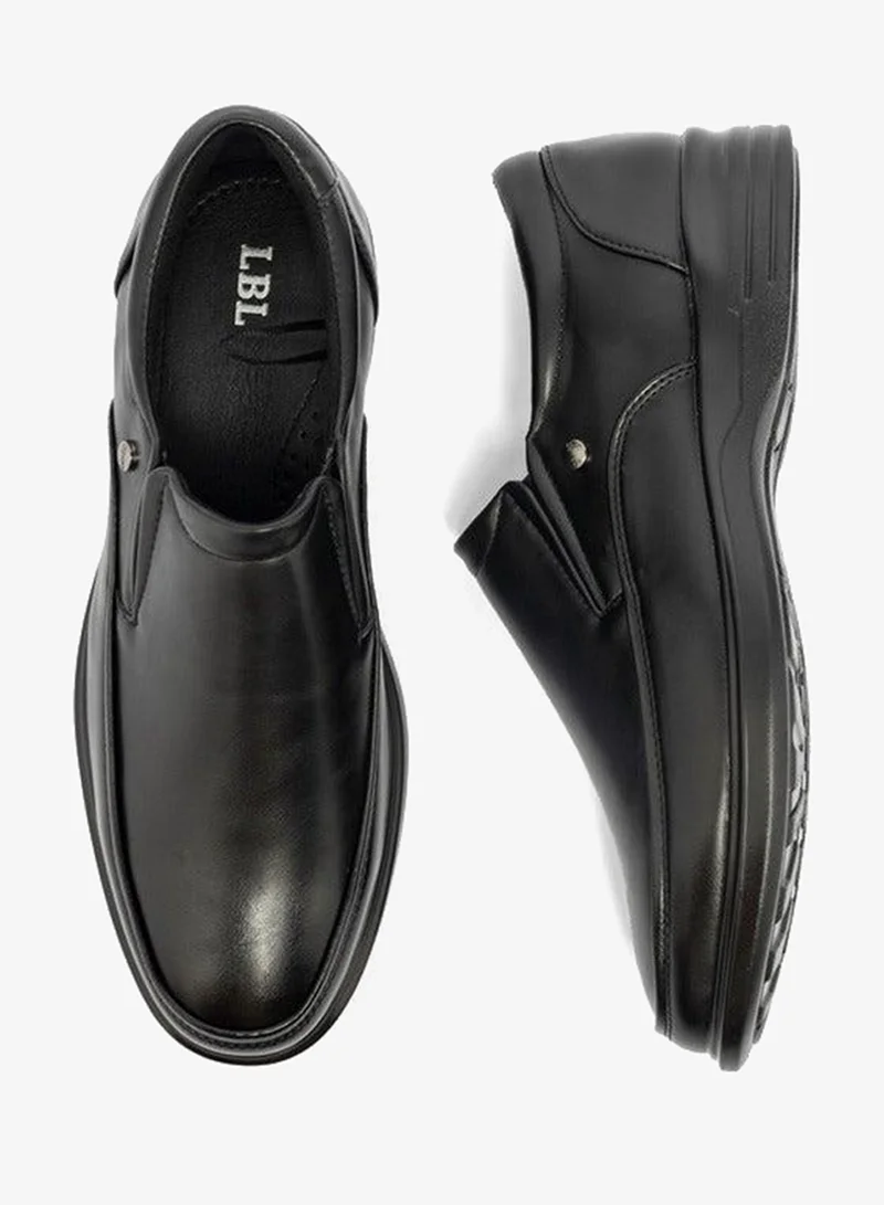 LBL by Shoexpress BLACK Solid Slip-On Loafers for Men | Best Price UAE