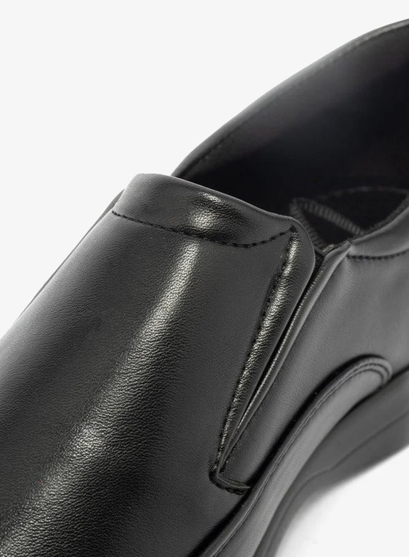 LBL by Shoexpress BLACK Solid Slip-On Loafers for Men | Best Price UAE