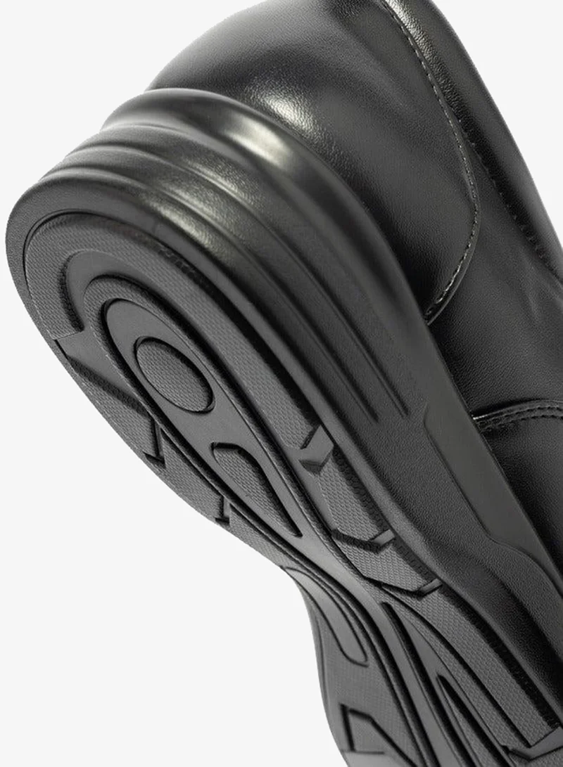 LBL by Shoexpress BLACK Solid Slip-On Loafers for Men | Best Price UAE