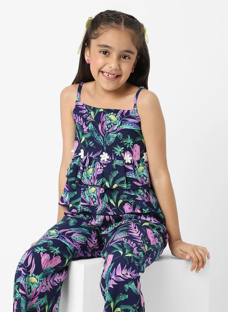 Nautinati Nautinati Girls Combo Set of Tiered Top and Bottoms