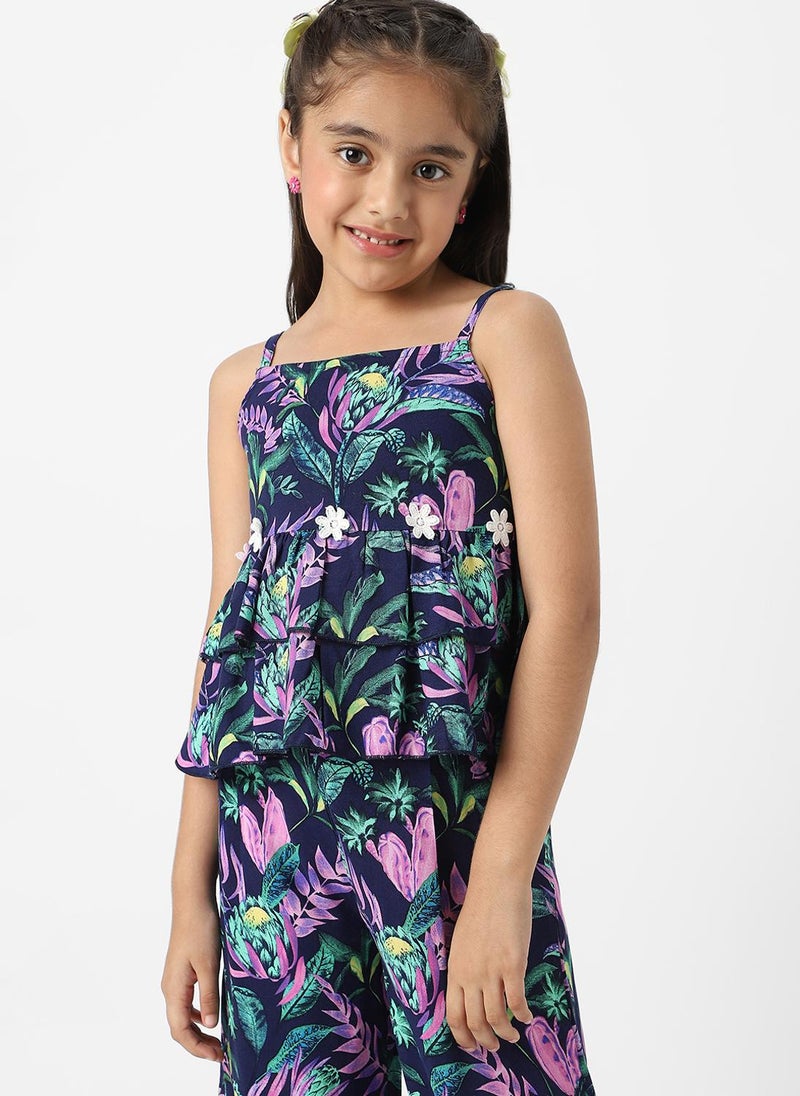 Nautinati Nautinati Girls Combo Set of Tiered Top and Bottoms  - Image 5