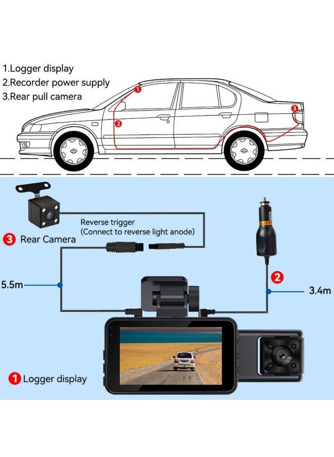 3 كاميرا 1080p السفر مسجل فيديو S15 كاميرا فيديو DVR الرؤية الليلية مع G - الاستشعار حلقة تسجيل دفر سيارة كاميرا مراقبة التطبيق - pzsku/ZF518B699D7AD9B5C431DZ/45/_/1729826134/a478bec0-251e-4555-9190-a96a7ef4b64e
