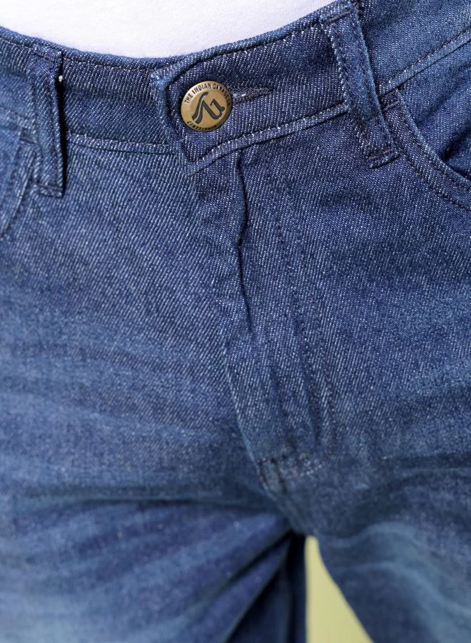 The Indian Garage Co Men Bootcut Loose Fit Solid Mid-Rise Jeans