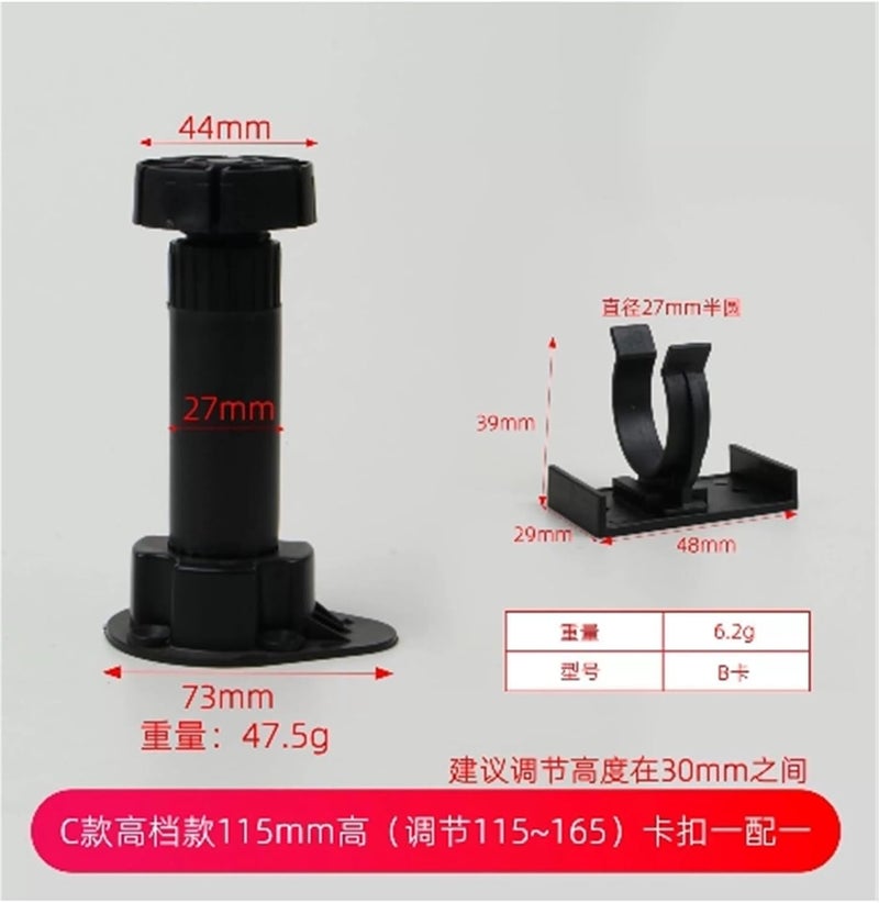 20/15Sets DIY Cabinet Levelers Kitchen Toe Kick Capacity Per Leg Leveler Adjustable Feet for Furniture Cabinets(20SETS) - Image 2