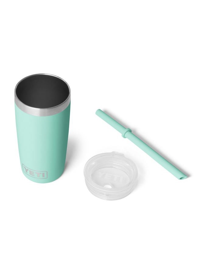 YETI Rambler Jr. 10 Oz Tumbler with Silicone Straw Lid, Seafoam - Image 3