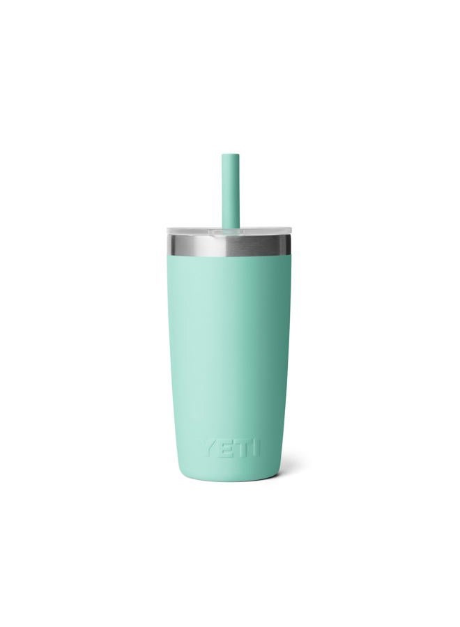 YETI Rambler Jr. 10 Oz Tumbler with Silicone Straw Lid, Seafoam - Image 5