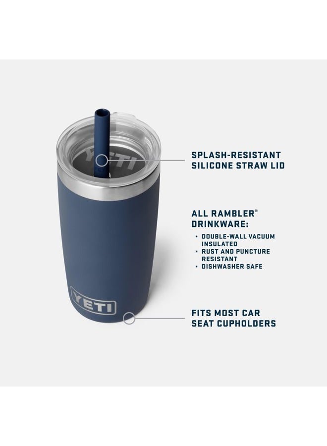 YETI Rambler Jr. 10 Oz Tumbler with Silicone Straw Lid, Seafoam - Image 2