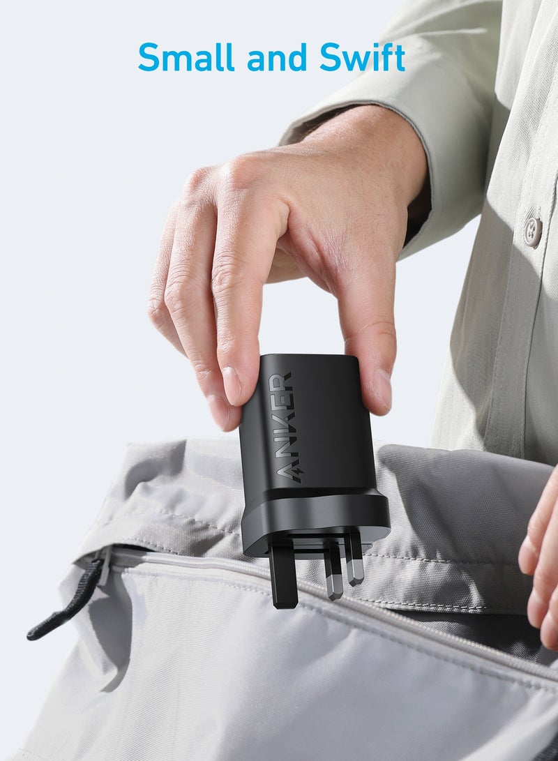 شاحن حائط بـ 3 منافذ بقدرة 67 وات باللون الأسود - Image 4