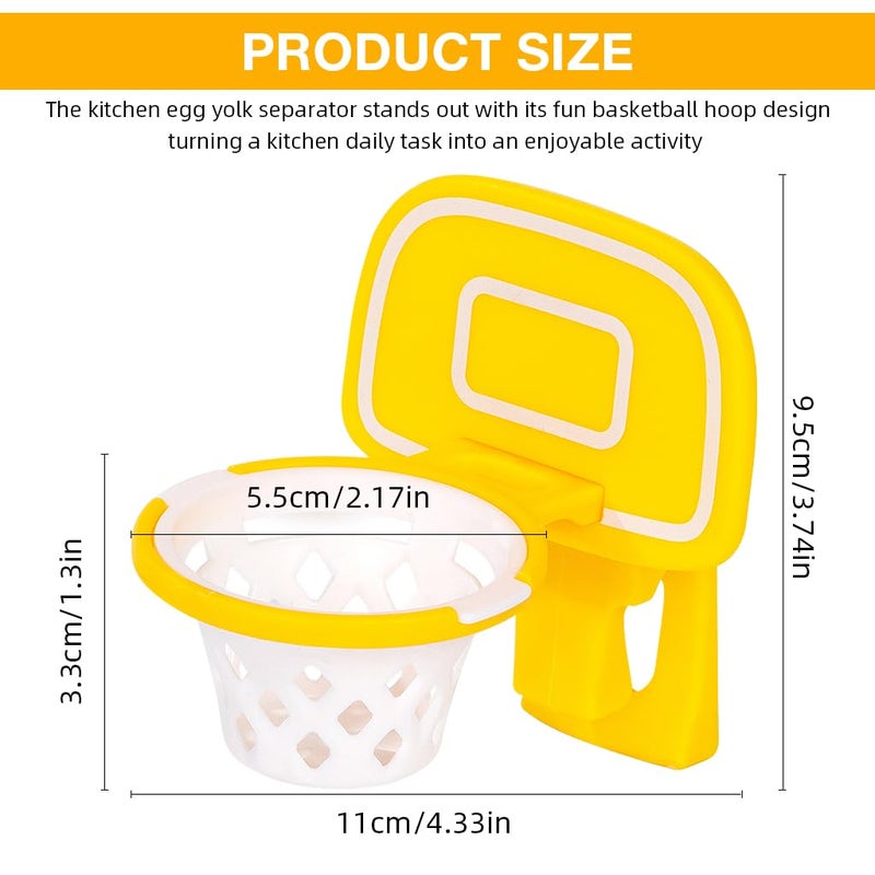 HASTHIP HASTHIP® Kitchen Egg Yolk Separator Fun Basketball Hoop Designed Can Be Clip on Bowl Edge Kitchen Gadget Yolk Separator for Baking, Cooking  - Image 2