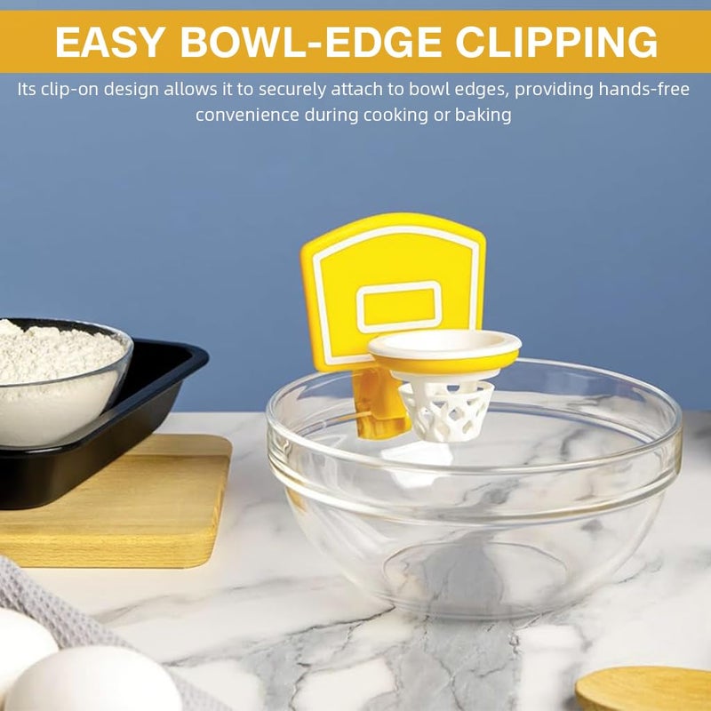 HASTHIP HASTHIP® Kitchen Egg Yolk Separator Fun Basketball Hoop Designed Can Be Clip on Bowl Edge Kitchen Gadget Yolk Separator for Baking, Cooking  - Image 4