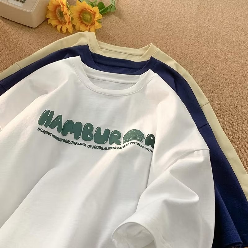 Japanese Style Simple All-Match Short-Sleeved T-Shirt Men'S Summer American Style High Street Trendy T-Shirt Hip-Hop Teenage Sense Half-Sleeved T-Shirt - Image 4