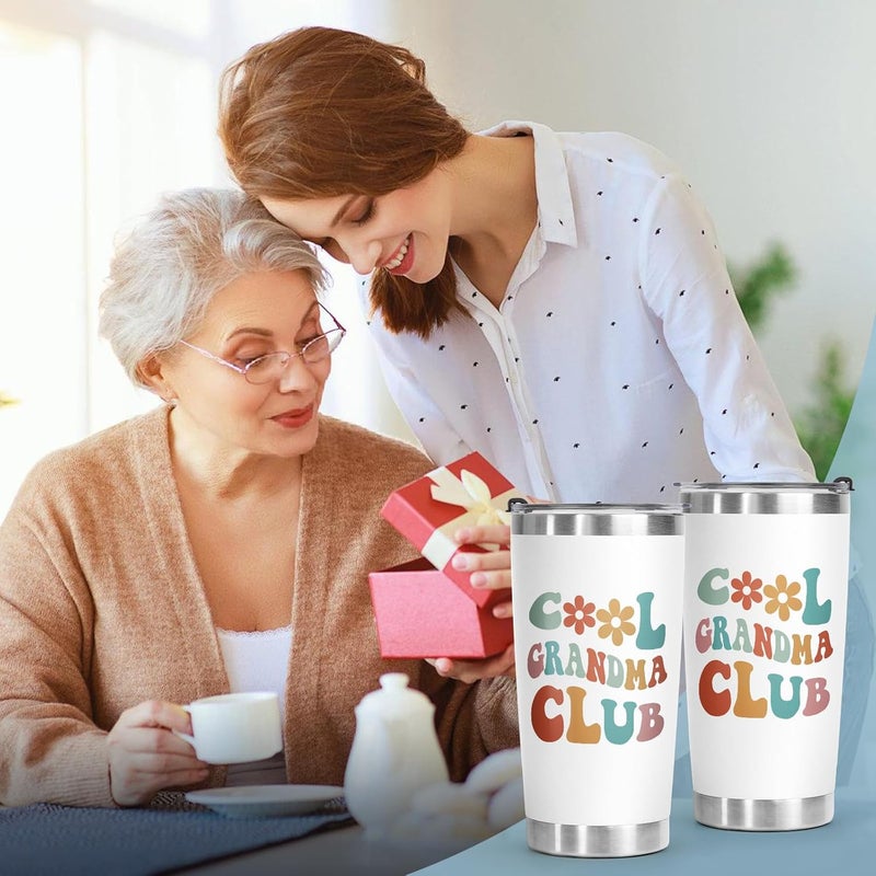 Aurahouse Mothers Day Grandma GiftsCool Grandmas Club Tumbler 20 Oz Birthday Gifts for New Grandmas First Time Grandmatobe Nana Mimi Gigi Christmas Coffee Cup - Image 2