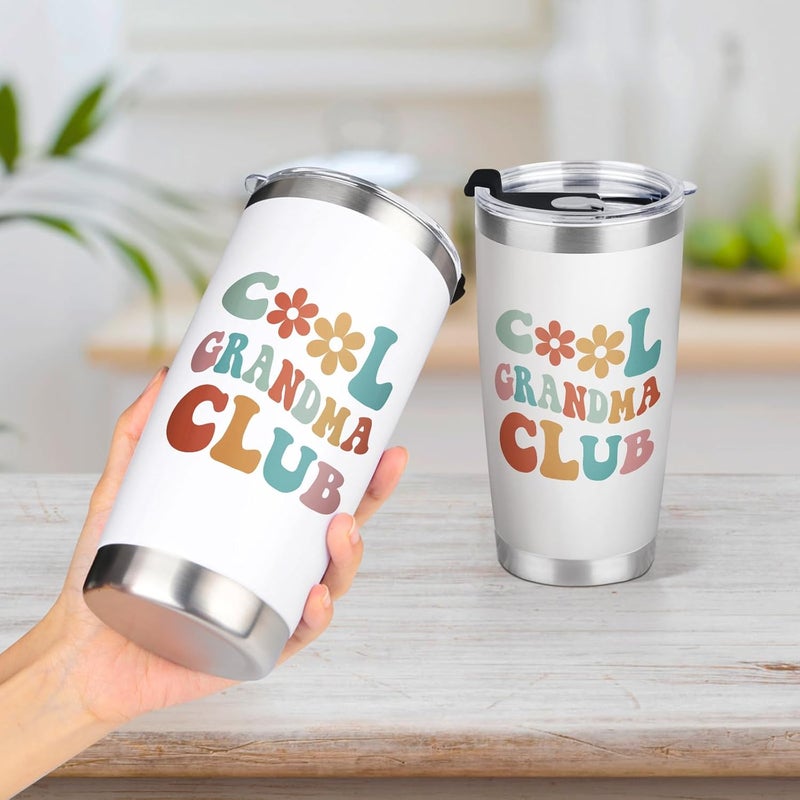 Aurahouse Mothers Day Grandma GiftsCool Grandmas Club Tumbler 20 Oz Birthday Gifts for New Grandmas First Time Grandmatobe Nana Mimi Gigi Christmas Coffee Cup - Image 3