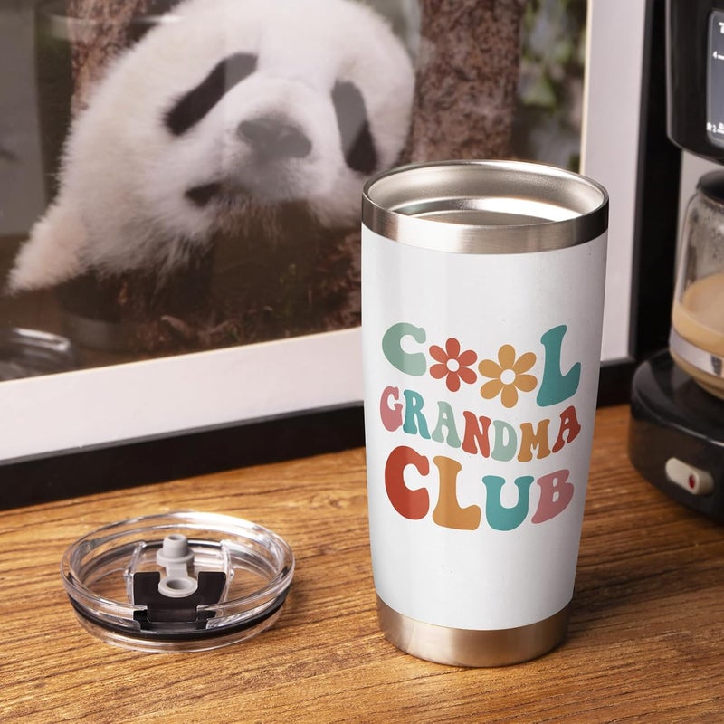 Aurahouse Mothers Day Grandma GiftsCool Grandmas Club Tumbler 20 Oz Birthday Gifts for New Grandmas First Time Grandmatobe Nana Mimi Gigi Christmas Coffee Cup - Image 4