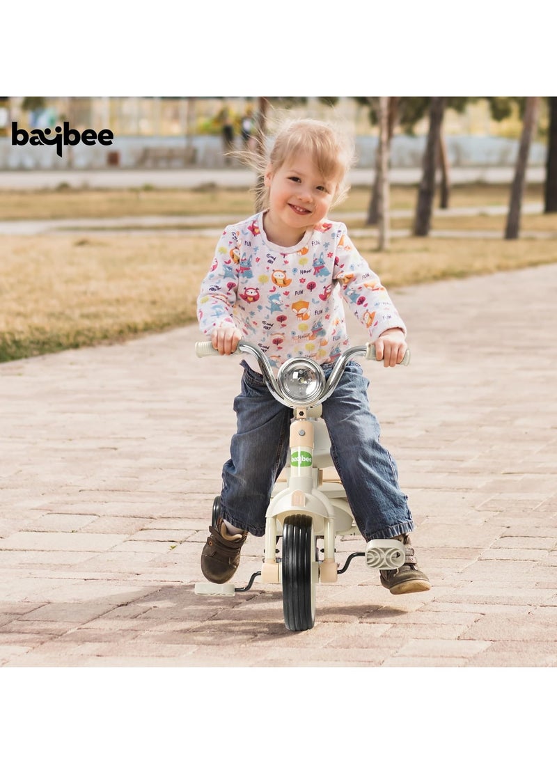 BAYBEE - دراجة ثلاثية العجلات من بايبي فلاير للأطفال الصغار دراجة ثلاثية العجلات قابلة للطي مع ضوء خلفي وإضاءة للرأس للأطفال من سن 2 إلى 5 سنوات للأولاد والبنات - Image 1