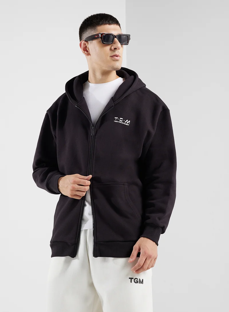 ذا جيفينج موفمنت Oversized Zip Through Hoodie