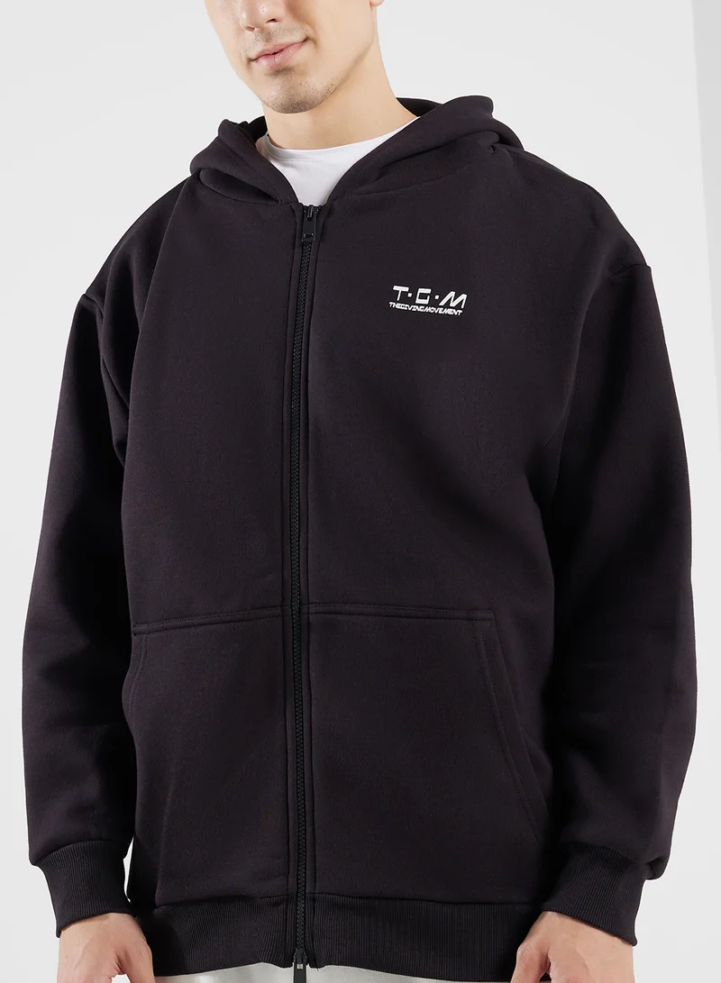 ذا جيفينج موفمنت Oversized Zip Through Hoodie