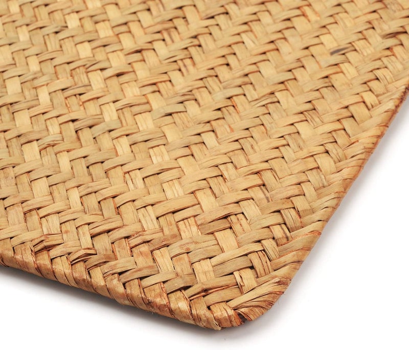 DOKOT Woven Table Mats Seagrass Rectangular Rattan Placemats Natural Set of 4 Non Slip Heat Resistant Insulation for Dining Table - Image 4