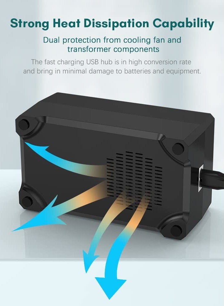 TIGER USB Charging Station 30 Port 150W Travel Desktop USB Rapid Charger, Multi Ports Fast Charging Station Organizer Compatible with Smartphones, Tables, and More Devices - Image 5