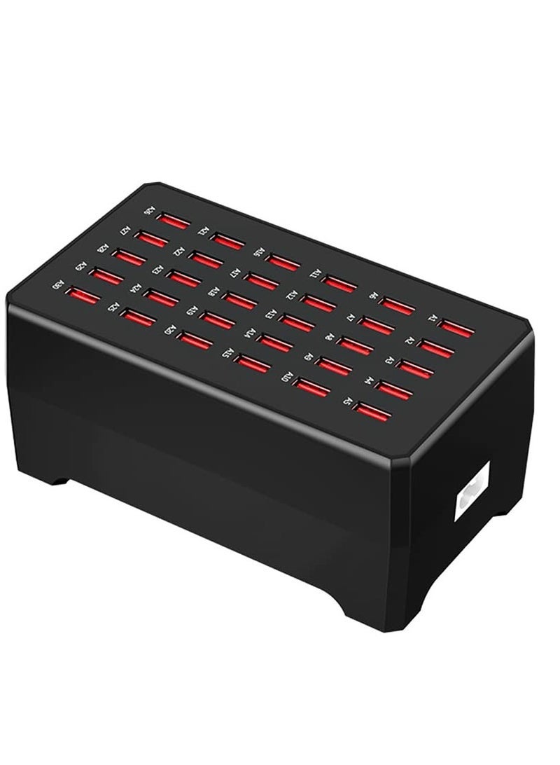 TIGER USB Charging Station 30 Port 150W Travel Desktop USB Rapid Charger, Multi Ports Fast Charging Station Organizer Compatible with Smartphones, Tables, and More Devices - Image 1