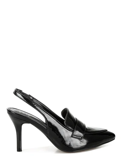 لندن راج صندل لوفر Slingback باللون الأسود