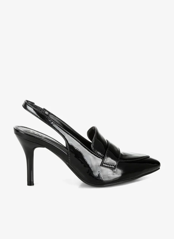 London Rag Slingback Loafer Sandals in Black