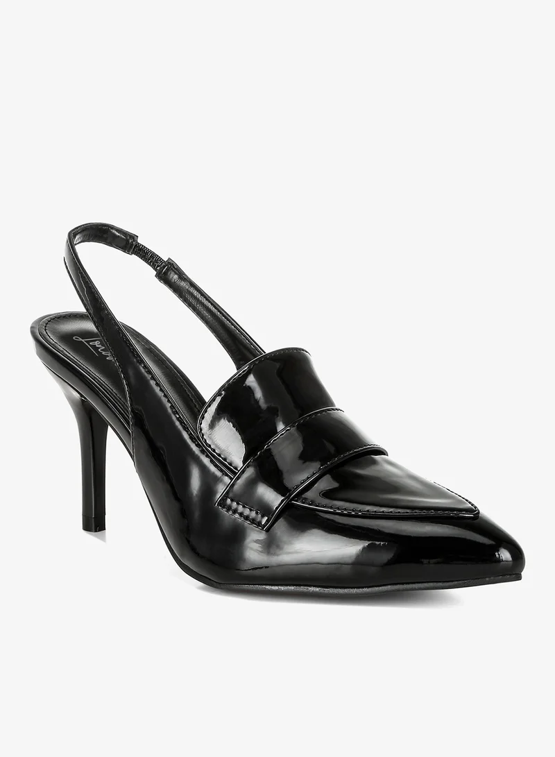 London Rag Slingback Loafer Sandals in Black