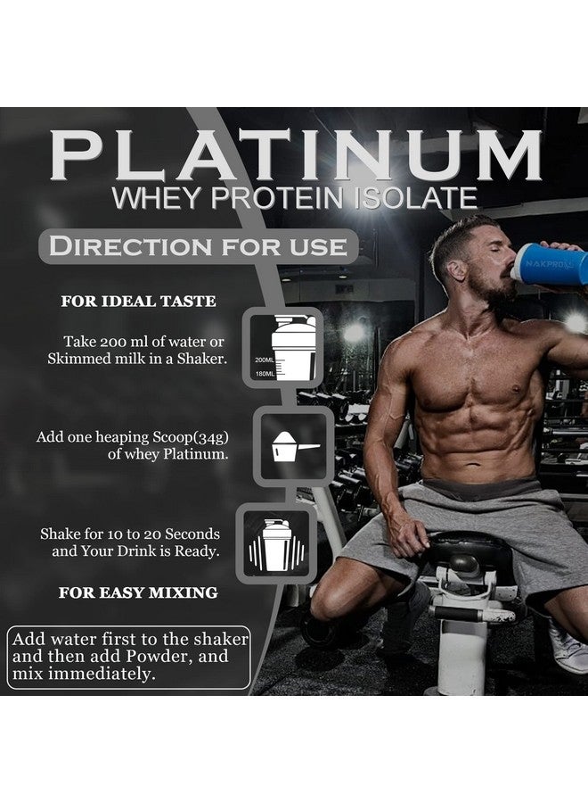 NAKPRO Platinum Whey Protein Isolate 1kg Chocolate | 28g Protein, 6.4g BCAA | Trustified Certified 100% Authentic Supplement Powder & No Adulteration | Low Carbs, Fast Absorbing Whey Protein Powder - Image 4