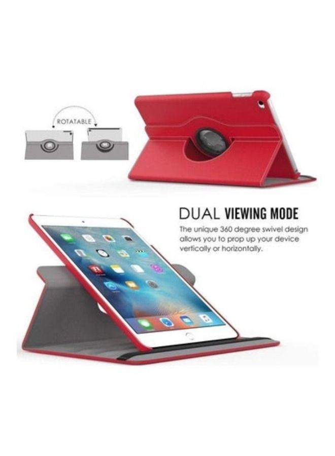 ACLIX 360 Degree Rotating Smart Protective Stand Cover With Auto Sleep/Wake For Apple iPad 10.2 inch 2019 Tablet Red - Image 2