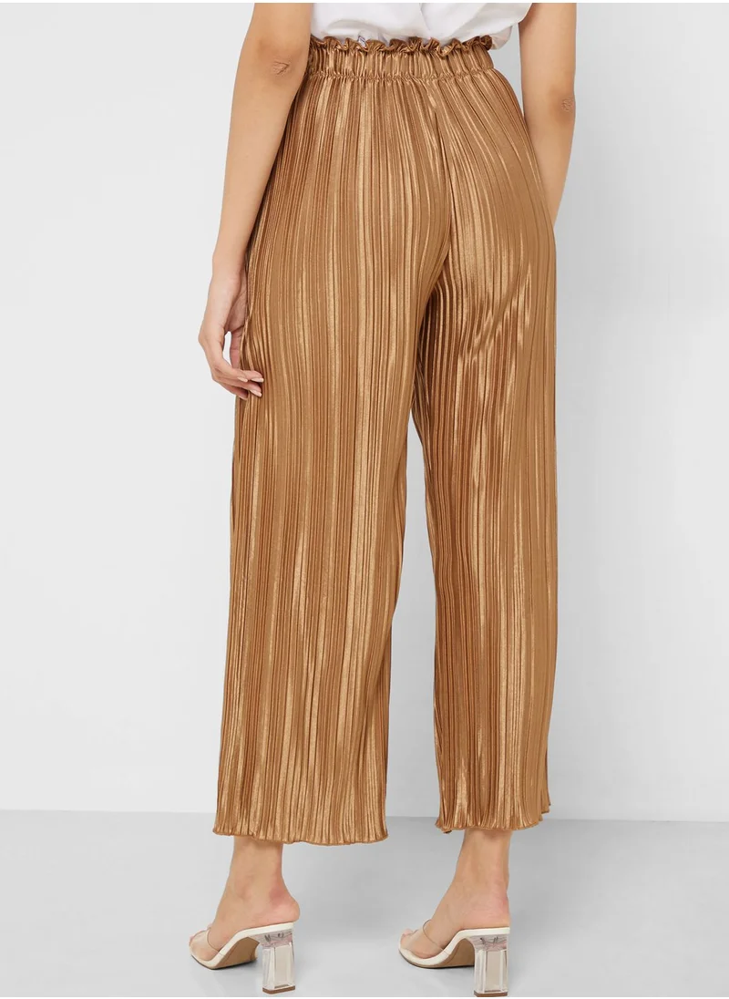 Ginger Elasticised Waist Plisse Pants