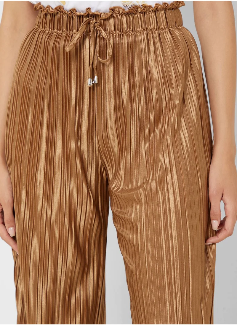 Ginger Elasticised Waist Plisse Pants