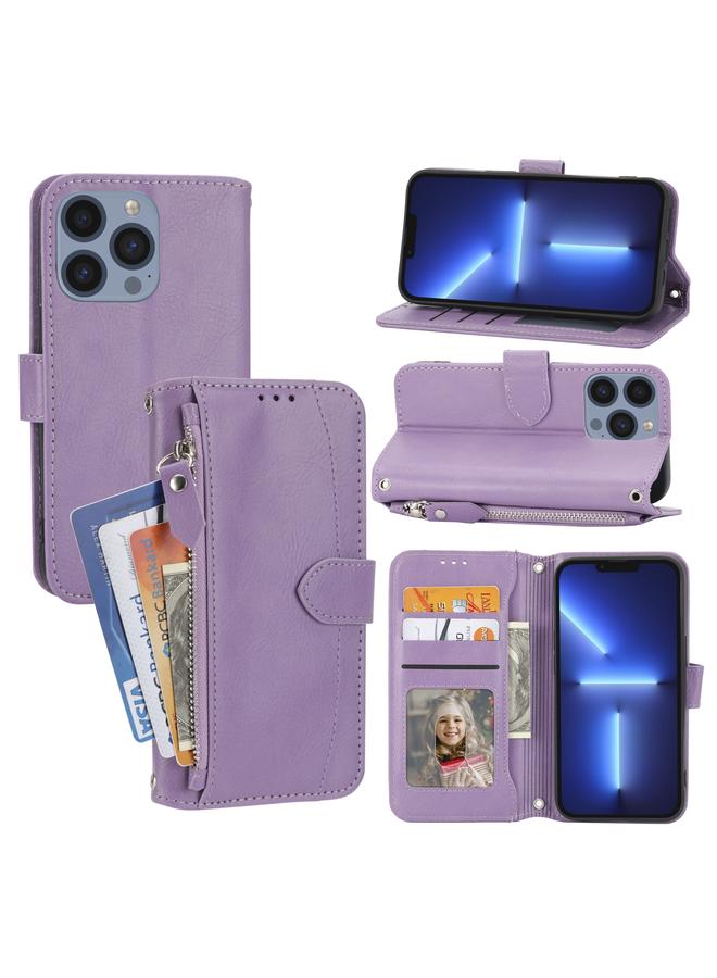 S-TOP Case For iPhone 16 Pro Max Oil Skin Zipper Wallet Leather Phone Case - Image 1