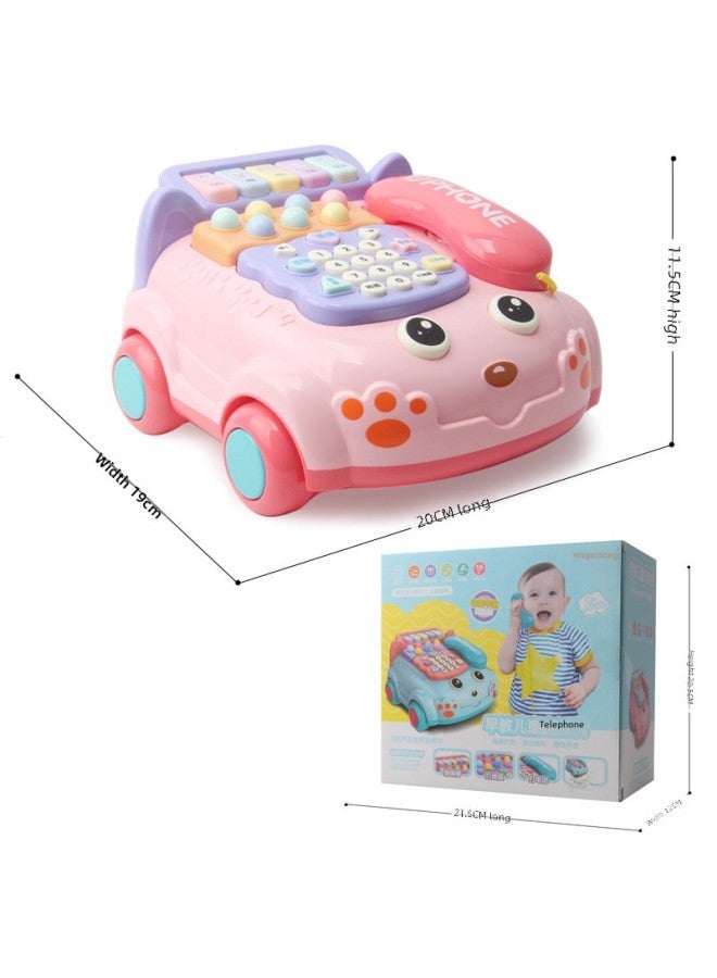 6820 Children's Multi-functional Early Education Telephone Car Story Machine Baby Educational Music Hamster Simulation Toy-Color:Blue - Image 5