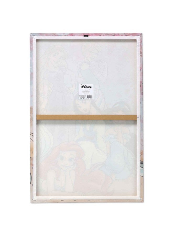 Open Road Brands Disney Princesses Gallery Wrapped Canvas Wall Decor Soft Pastel Canvas With Ariel Jasmine Cinderella And Mulan Large Princess Wall Art - Image 4