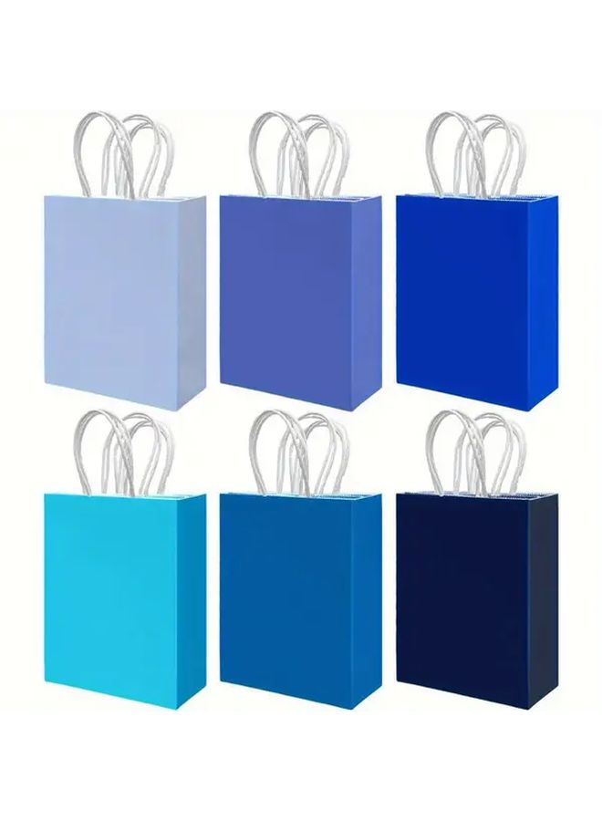 Blue Series 30 Pcs Gift Bags With Handles Assorted Colors For Holiday Parties - Image 1