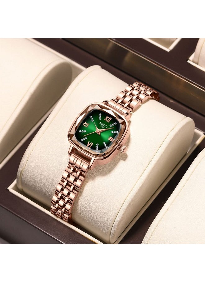 NIBOSI - NIBOSI Women Watches Analogue Wrist Watches for Women's & Girls&Miss&Ladies Rose Gold Dial and Band Stainless Steel Watch with Stylish Diamond Studded Watches - Image 1