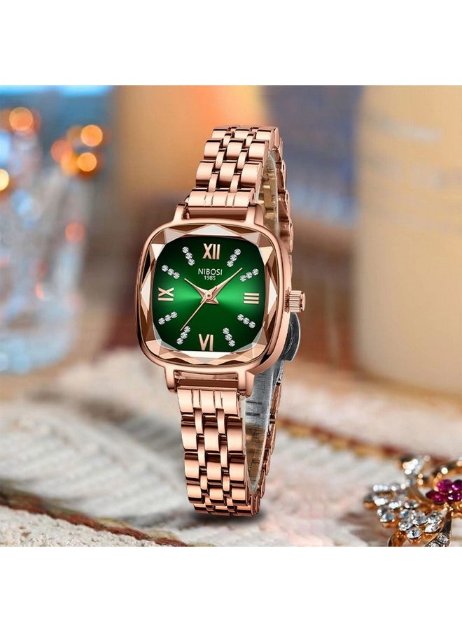NIBOSI - NIBOSI Women Watches Analogue Wrist Watches for Women's & Girls&Miss&Ladies Rose Gold Dial and Band Stainless Steel Watch with Stylish Diamond Studded Watches - Image 1
