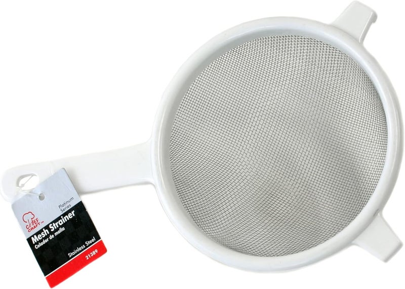 Chef Craft Classic Stainless Steel Mesh Strainer, 6 Inch, White - Image 2