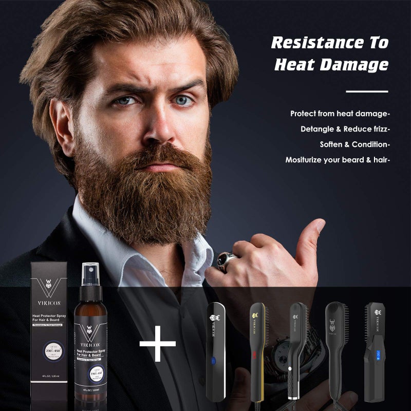 VIKICON Shield Heat Protectant Spray - Blend Prevents Damage & Breakage for Hair and Beard - Image 2