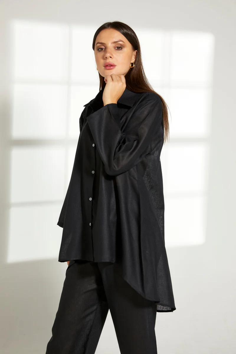 مويستريت طقم بلوزة وبنطلون بأزرار غير متماثلة