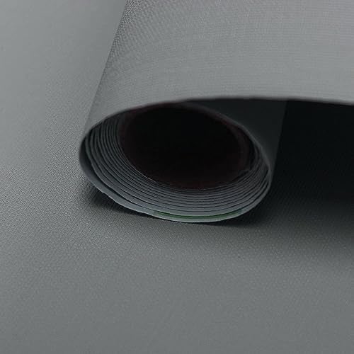 ELTON Textured Solid Color Plain Wallpaper Self Adhesive Waterproof Embossed Wallpaper for Wall Livingroom Bedroom Furniture Table top, Kitcken Almirah & Doors (Dark Grey, 50 Sq Feet) - Image 1