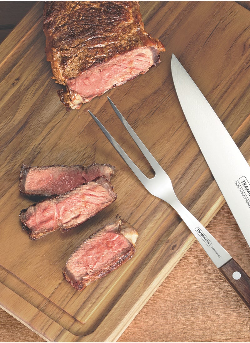 TRAMONTINA - Since 1911,Made in Brazil- Churrasco 40x27cm Teak Wood Rectangular Cutting Board with Natural Finish - Image 1