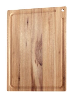 Since 1911,Made in Brazil- Churrasco 40x27cm Teak Wood Rectangular Cutting Board with Natural Finish