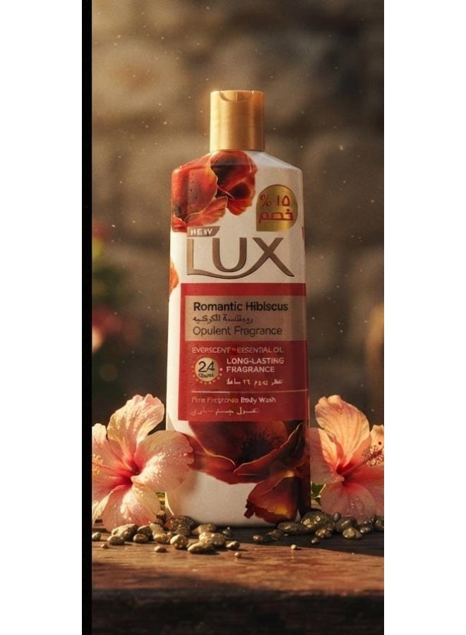 Lux Shower Gel Romantic Hibiscus 500 ml + Lofa Multi Color(Packaging may vary) - Image 5