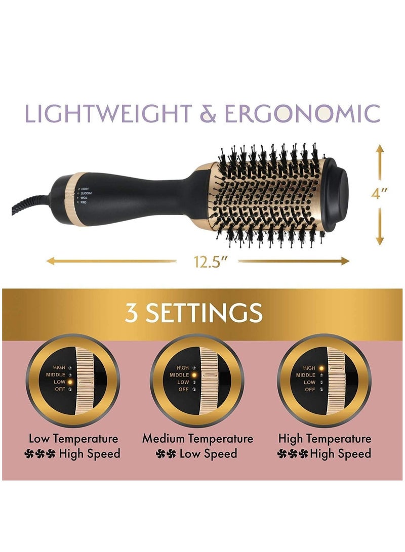 Hair Dryer Brush Blow Dryer Brush in One, Hair Dryer and Styler Volumizer Professional 4 in 1 Hot Air Brush, Negative Ion Anti-Frizz Blowout Hair Dryer Brush for Drying, Straightening, Curling, Salon - Image 3
