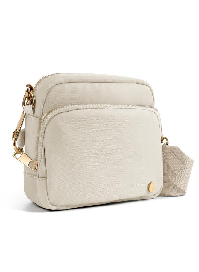 Joryin Anti Theft Crossbody Bag for Women Men, Slash-resistant RFID Blocking Travel Purses, Small Shoulder Bag Handbag, Beige - Image 1