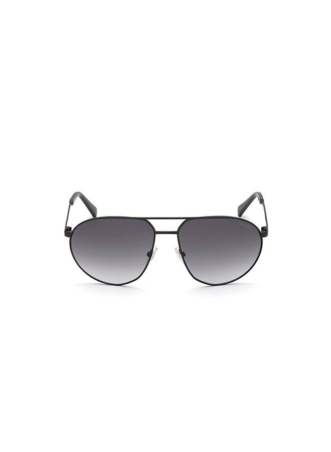GUESS Unisex Aviator Large Sunglasses with Smoked Lenses - GU00009 01B 60mm - Image 2