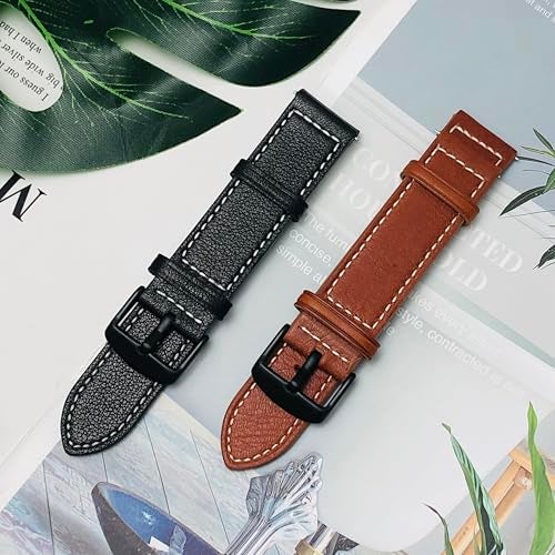 YEEJOK Galaxy Watch 7 Bands Leather, Compatible for Samsung Galaxy Watch FE Band, Galaxy Watch 7/6/5/4/3 Straps 40mm 44mm 43mm 45mm 46mm 47mm, 20mm Bracelets Replacement Active2/Gear Sport Men Women - Image 5