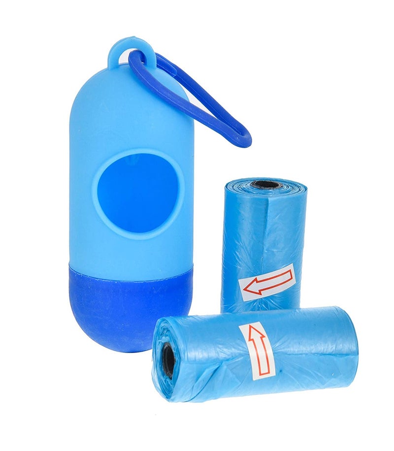 Amso Diaper Disposal Bag Dispenser with Garbage Rolls Portable Disposable Baby Diaper Nappy Garbage Bag with Removable Capsule Box (Mix Blue) - Image 1